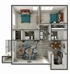 2 bedroom 2 bath floor plan B 2 bedroom 2 bath floor plan B at Glen at Lakewood, Lakewood